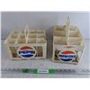 Image 1 : (2)  Vintage Pepsi Cola Plastic Bottle Caddies - PICK UP