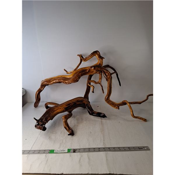 (2) Wooden Sculptures Up To 40" Long - PICK UP ONLY