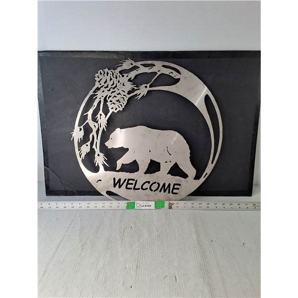20" Stainless Steel Welcome Sign