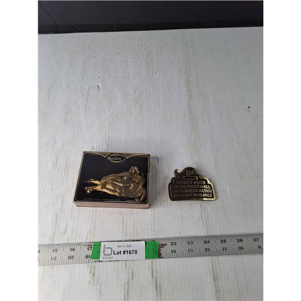 (2) Brass Belt Buckets - Paintree Brand