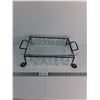 Image 1 : Glass Serving Dish Insert  9"x 13" Within Decorative Metal Stand - Pick Up Preferred