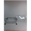 Image 2 : Glass Serving Dish Insert  9"x 13" Within Decorative Metal Stand - Pick Up Preferred