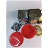Image 5 : (6)Christmas Tins With (1) Plastic Container Up To 8"x 5.5"