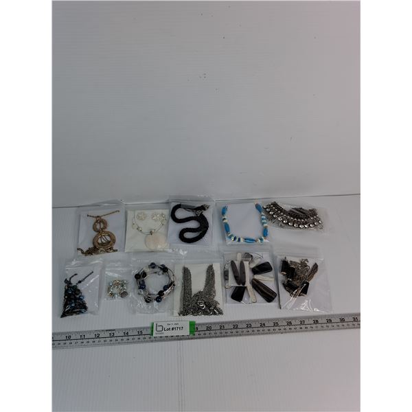 (10) Costume Necklaces And (1) Bracelet- Consigner Claims They Are Sterling Silver