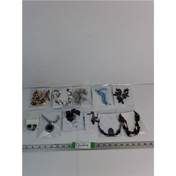 (10) Costume Necklaces And (1) Pair Of Earrings