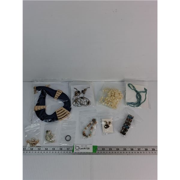 (4) Costume Necklaces, (2) Bracelets, (1) Pair Of Earrings, (1) Ring, And (2) Brooches