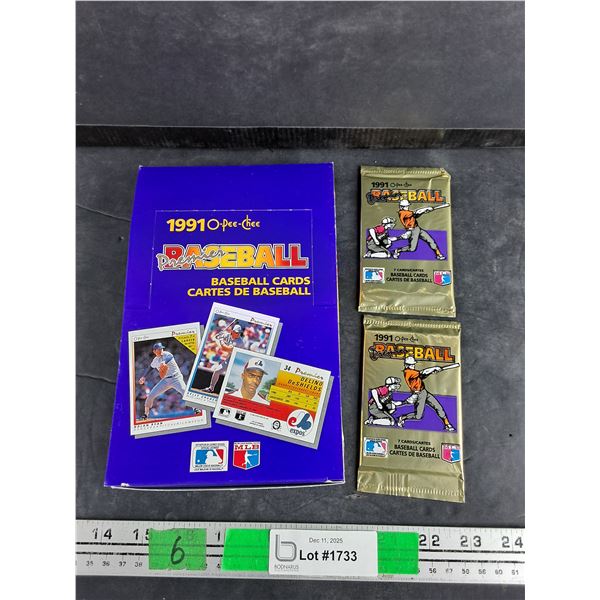 1991 O Pee Chee Premier Baseball Cards - Sealed, Authenticity Not Guaranteed