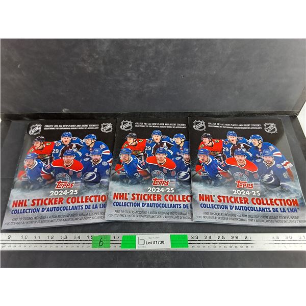 (3) Topps 2024-25 NHL Sticker Albums
