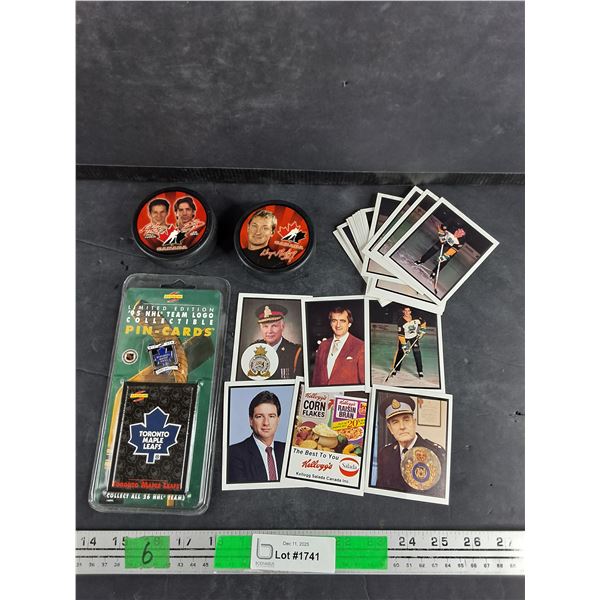'95 NHL Limited Edition Pin-Cards, P.L.A.Y Cards, Hockey Pucks