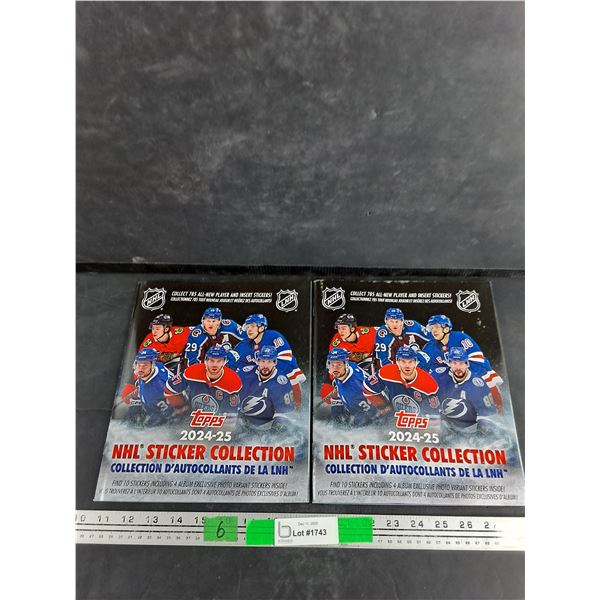 (2) Topps 2024-25 NHL Sticker Albums