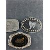 Image 3 : (3) Belt Buckles