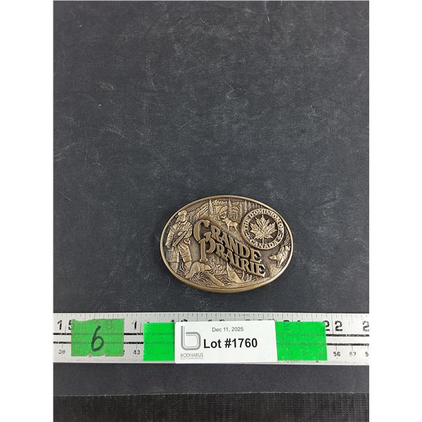 Grande Prairie Belt Buckle
