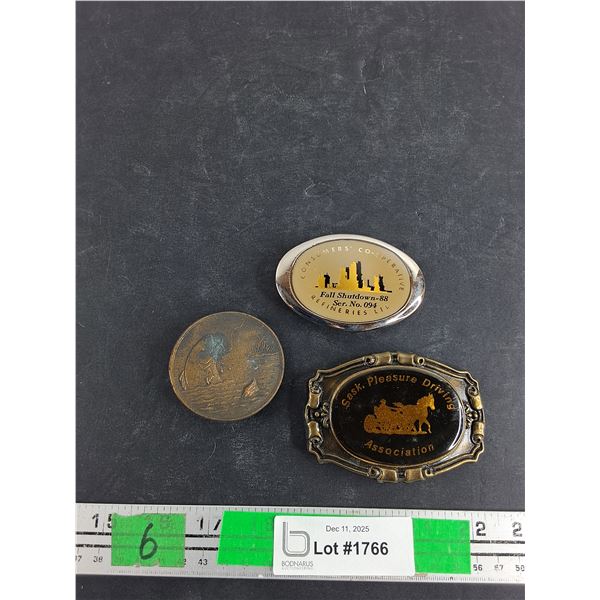 (3) Belt Buckles