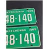 Image 3 : 1969 Saskatchewan License Plates
