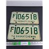 Image 1 : 1974 Saskatchewan License Plates