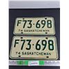 Image 1 : 1974 Saskatchewan License Plates