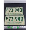 Image 1 : 1974 Saskatchewan License Plates
