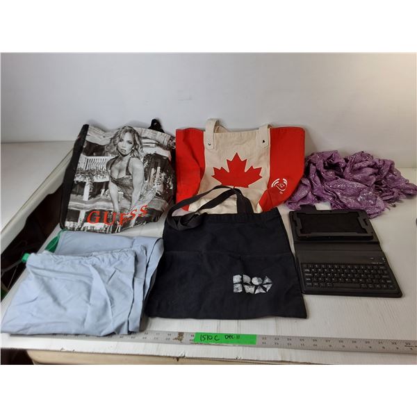 Tablet Case 8.75" Wide, Scrub Pants- Approx. XL, Bags, Scarf