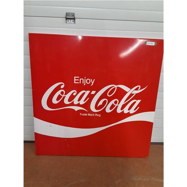 * Coca Cola Enamel Metal Sign - 44" x 44" - CANNOT SHIP