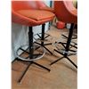Image 3 : * (4) MCM Vintage Upholstered Bar Stools - Adjustable - CANNOT SHIP