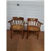 Image 1 : * (2) Antique Wooden Railway Chairs - CANNOT SHIP