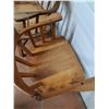 Image 5 : * (2) Antique Wooden Railway Chairs - CANNOT SHIP