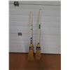Image 1 : * (2) Vintage Curling Brooms - 47" and 45"-CANNOT SHIP