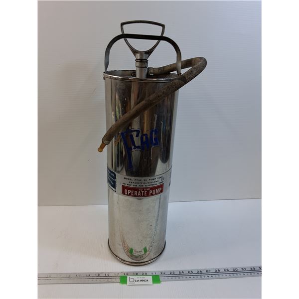 # Vintage Flag Fire Extinguisher - As Is - 24" x 8" - CANNOT SHIP