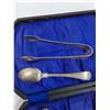 Image 2 : Vintage Silver Plated Tea Spoons & Sugar Tongs Set in Case
