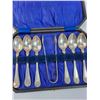 Image 3 : Vintage Silver Plated Tea Spoons & Sugar Tongs Set in Case