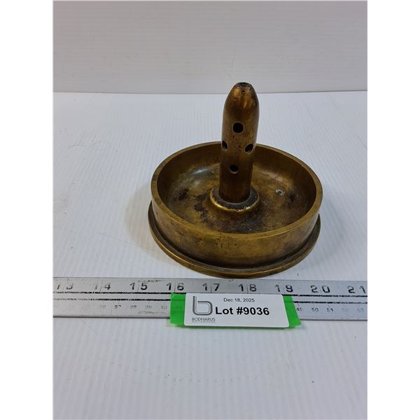 World War II Trench Brass Art Custom Made Ashtray - 6" Diameter