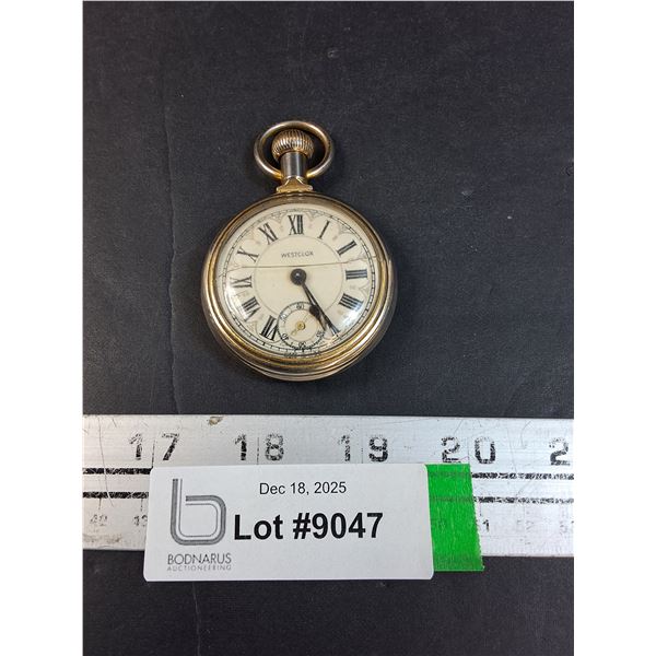 Railway Westclox Pocket Watch - Wear as Shown - 3" x 2"