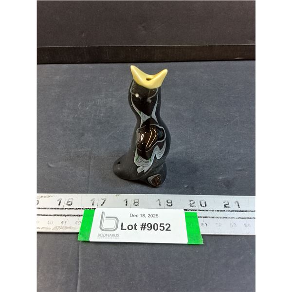 Ceramic Black Pie Bird - 4" Tall