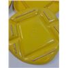Image 3 : (4) Yellow Sunburst Ceramic Divided Plates