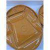 Image 3 : (4) Harvest Yellow Sunburst Ceramic Divided Plates