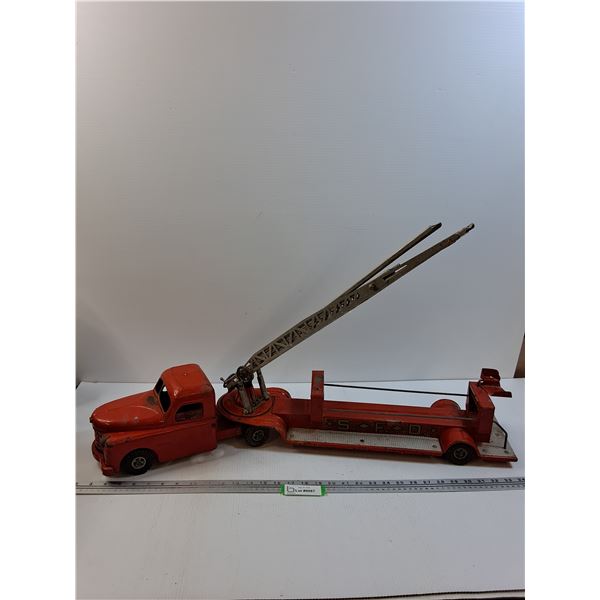 Vintage Structo Metal Fire Truck - 34" Long