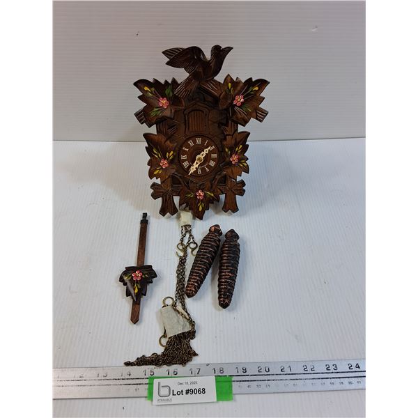 Cuckoo Clock - Made in Germany - As Is -  - 10" x 7" x 6"