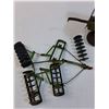 Image 4 : (2) John Deere Metal Toys: Disc Harrow, Grain Wagon - Some Wear
