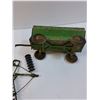 Image 5 : (2) John Deere Metal Toys: Disc Harrow, Grain Wagon - Some Wear