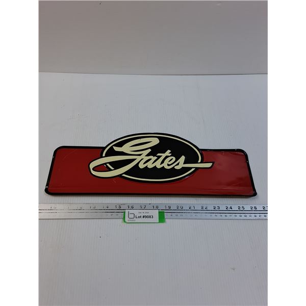 Gates Metal Sign - 17" x 7.5"