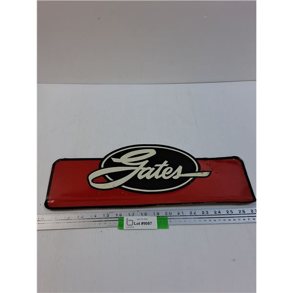 Gates Metal Sign - 17" x 7.5"