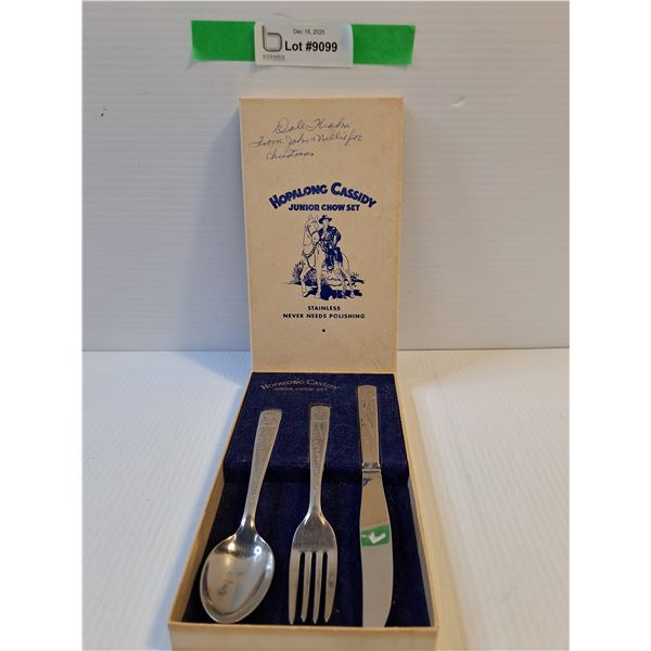 Vintage Hopalong Cassidy Junior Chow Set