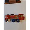 Image 3 : Vintage Misc Items - Tin Train , EP Silver Dish, Clothes Brush, Metal TootsieToy- As Is