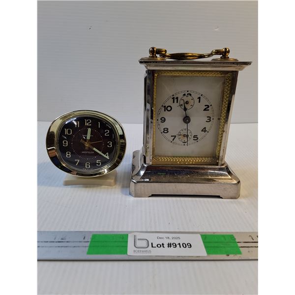 Vintage WestClox Big Ben Alarm Clock Working, Unmarked Carriage Clock - Does Not Wind