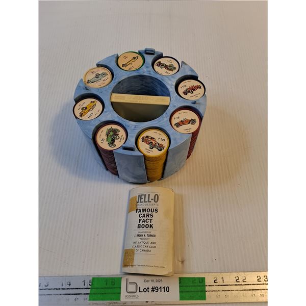 Jello Brand 1961 Famous Car Tokens & Carousel  With Booklet
