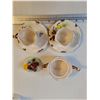 Image 2 : Vintage Tea/Coffee Porcelain Set-  No Cracks , 2 Cups Have Very Small Chip