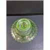 Image 3 : Green Sandwich Glass Pedestal Cake Plate 8.25" Diameter