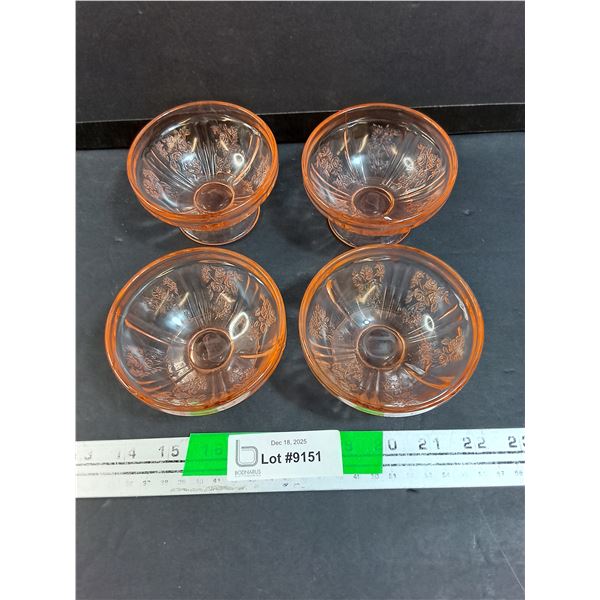 (4) Pink Cabbage Rose Sherberts