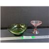 Image 1 : Glass Bowl 6.75" Diameter & Wine Glass