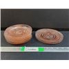 Image 1 : (7) Queen Mary Pink Depression Glass Sandwich & Dessert Plates